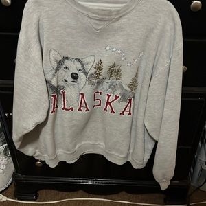 Vintage Alaska Sweatshirt Size Large Galt Sand.